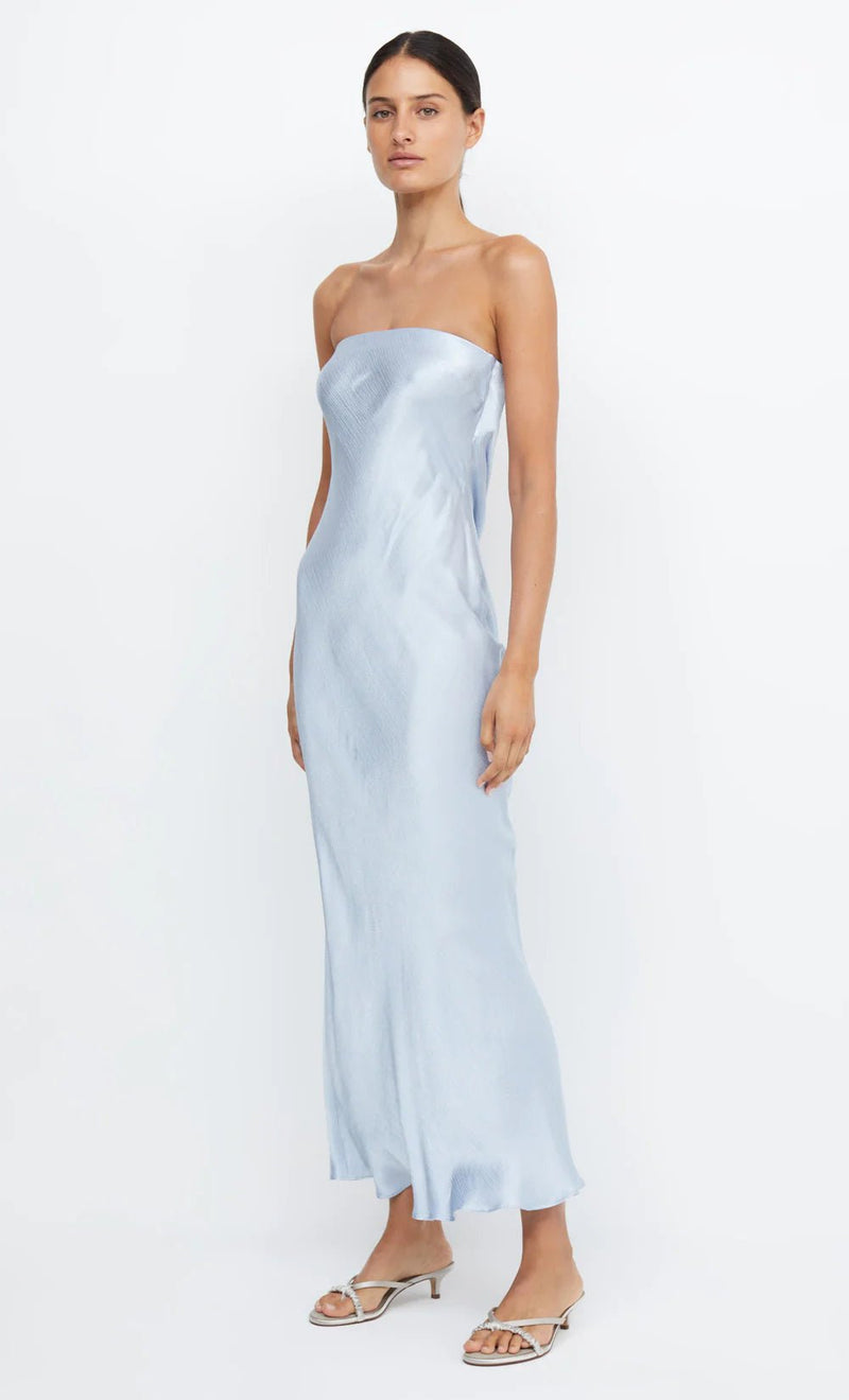 Moon Dance Strapless Dress in Powder Blue - Ché by Chelsey