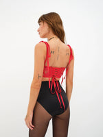 Niala Bustier Top in Red - Ché by Chelsey