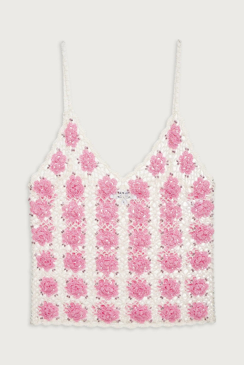 Pearl Crochet Tank in Pink Sugar - Ché by Chelsey