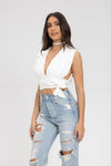 Roman Top in White - Ché by Chelsey