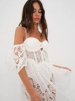 Romi Midi Dress in White - Ché by Chelsey
