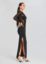 Silver Maxi Dress in Black - Ché by Chelsey