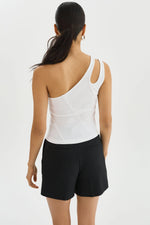 Terra One Shoulder Top in White - Ché by Chelsey