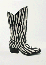 Zebra Texan Boots - Ché by Chelsey